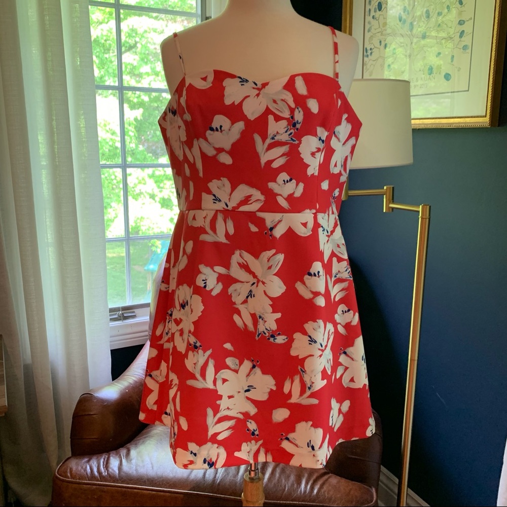 French Connection Minidress Spaghetti Strap Red Size 12 L